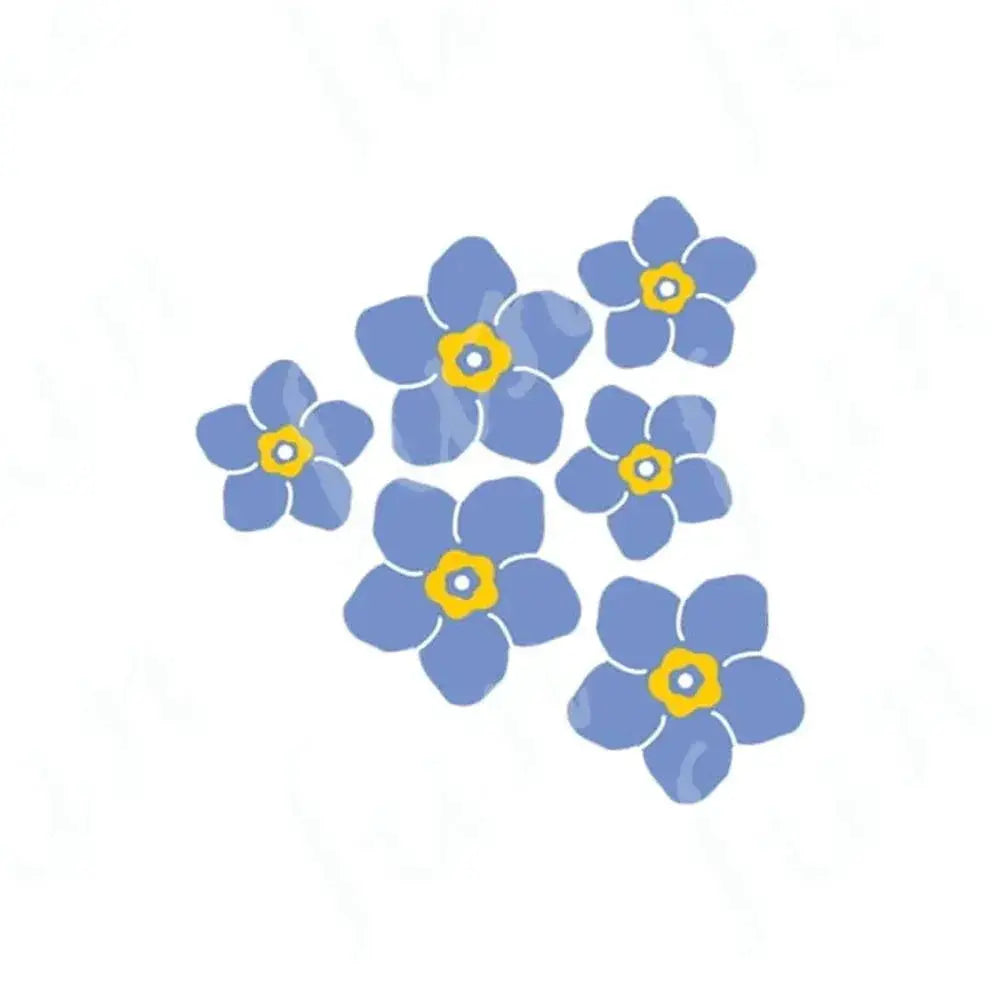 New 2024 Forget Me Not Flowers Metal Cutting Dies Set