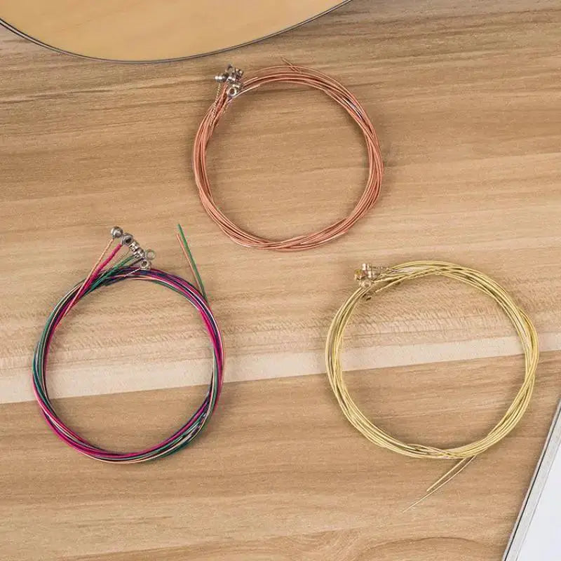Colorful Folk Guitar String Replacement Parts Kit 2023
