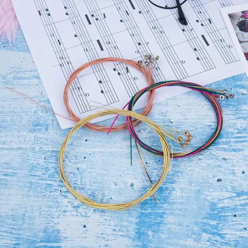 Colorful Folk Guitar String Replacement Parts Kit 2023