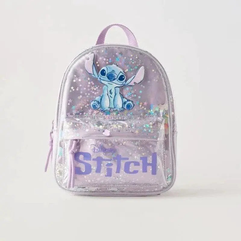 Disney Cartoon Stitch Sequin Backpack For Kids Gift
