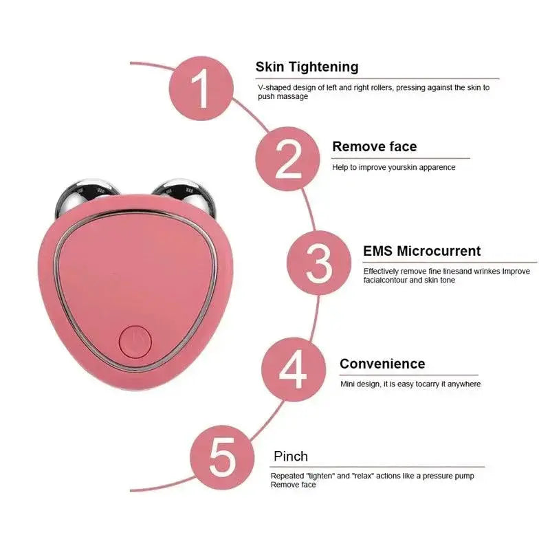 New Electric Face Lift Roller Microcurrent Massager For Skin