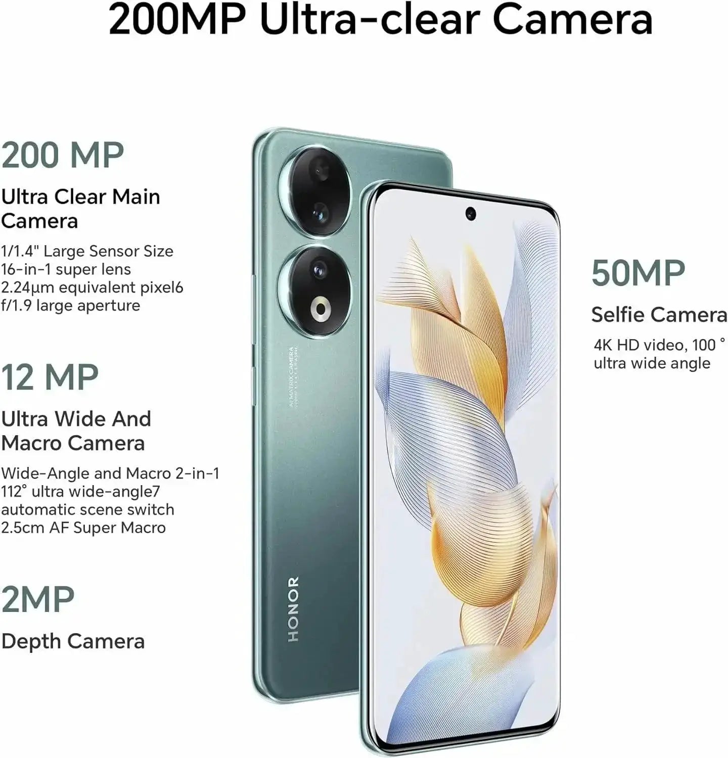 Honor 90 5G Global Version 200MP Ultra Clear Camera
