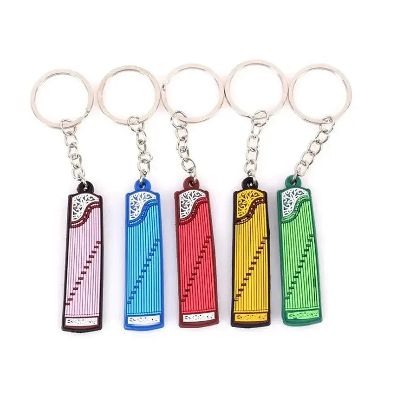 New Silicone Guitar Soft Keychain Musical Instrument K5156