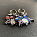 New Musical Instrument Silicone Guitar Soft Keychain K5156