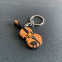 New Musical Instrument Silicone Guitar Soft Keychain K5156