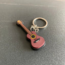 New Musical Instrument Silicone Guitar Soft Keychain K5156