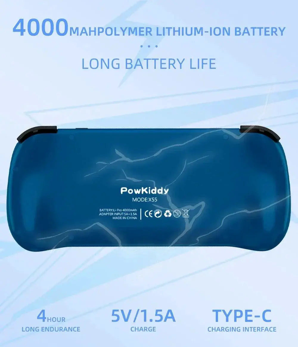 POWKIDDY X55 Handheld Game Console 5.5 Inch IPS Screen