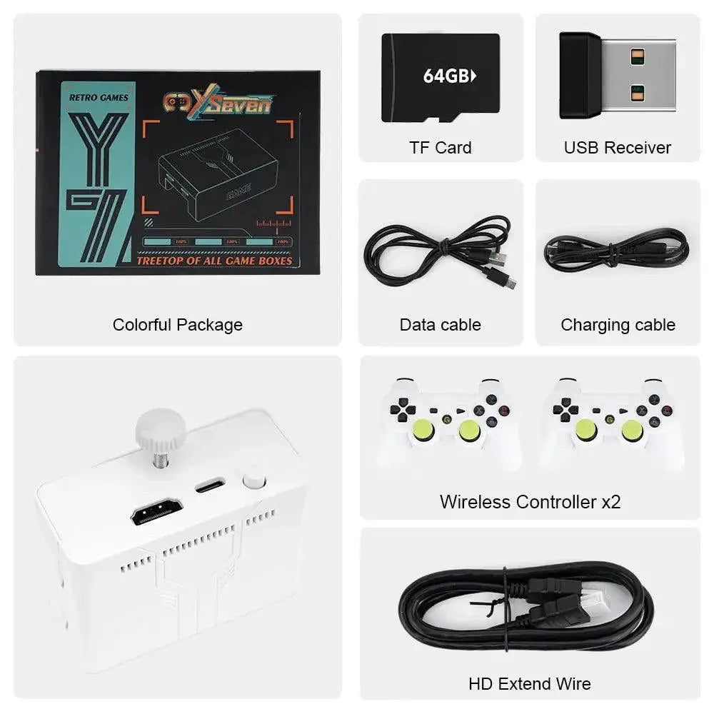New Y7 Linux Portable Video Game Console 4K 12000 Games
