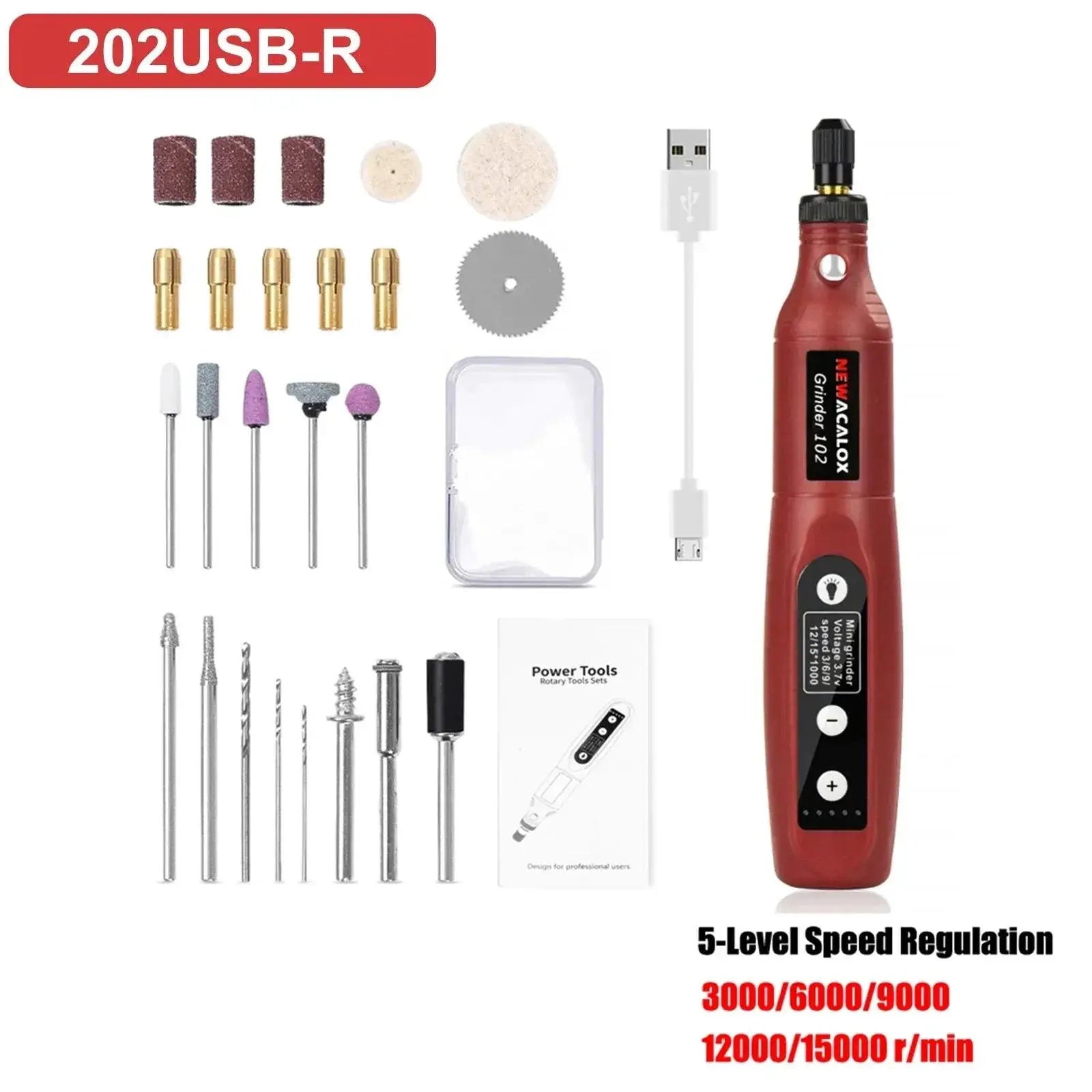 Newacalox USB Charging Mini Grinder Rotary Tool Kit