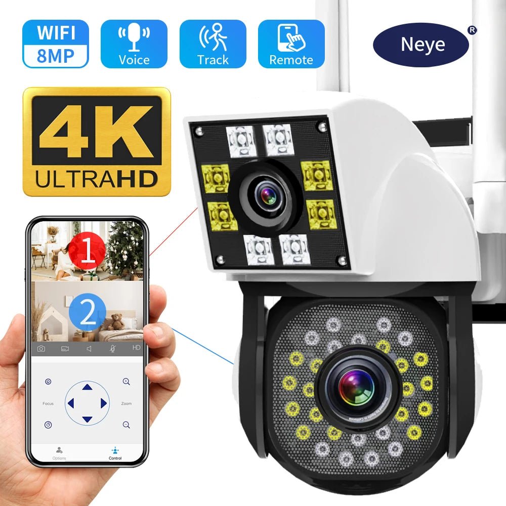 Neye Dual Lens Wireless Outdoor Camera - 1080P HD Security Surveillance Pro Line