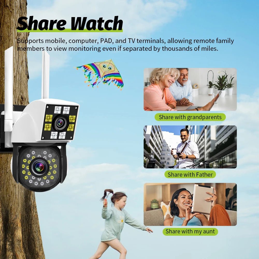 Neye Dual Lens Wireless Outdoor Camera - 1080P HD Security Surveillance Pro Line