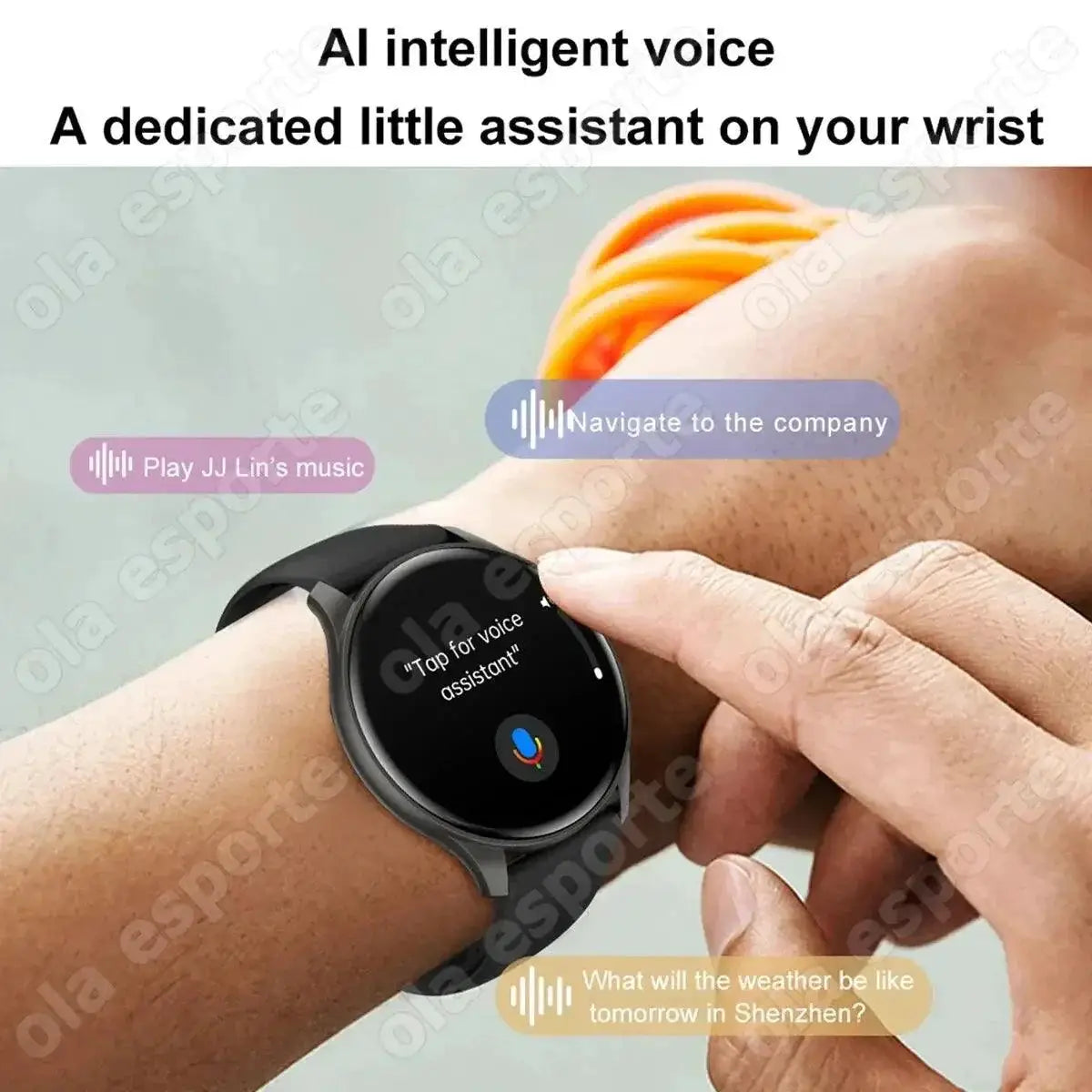 NFC AMOLED Bluetooth Smartwatch With Thermometer And GPS