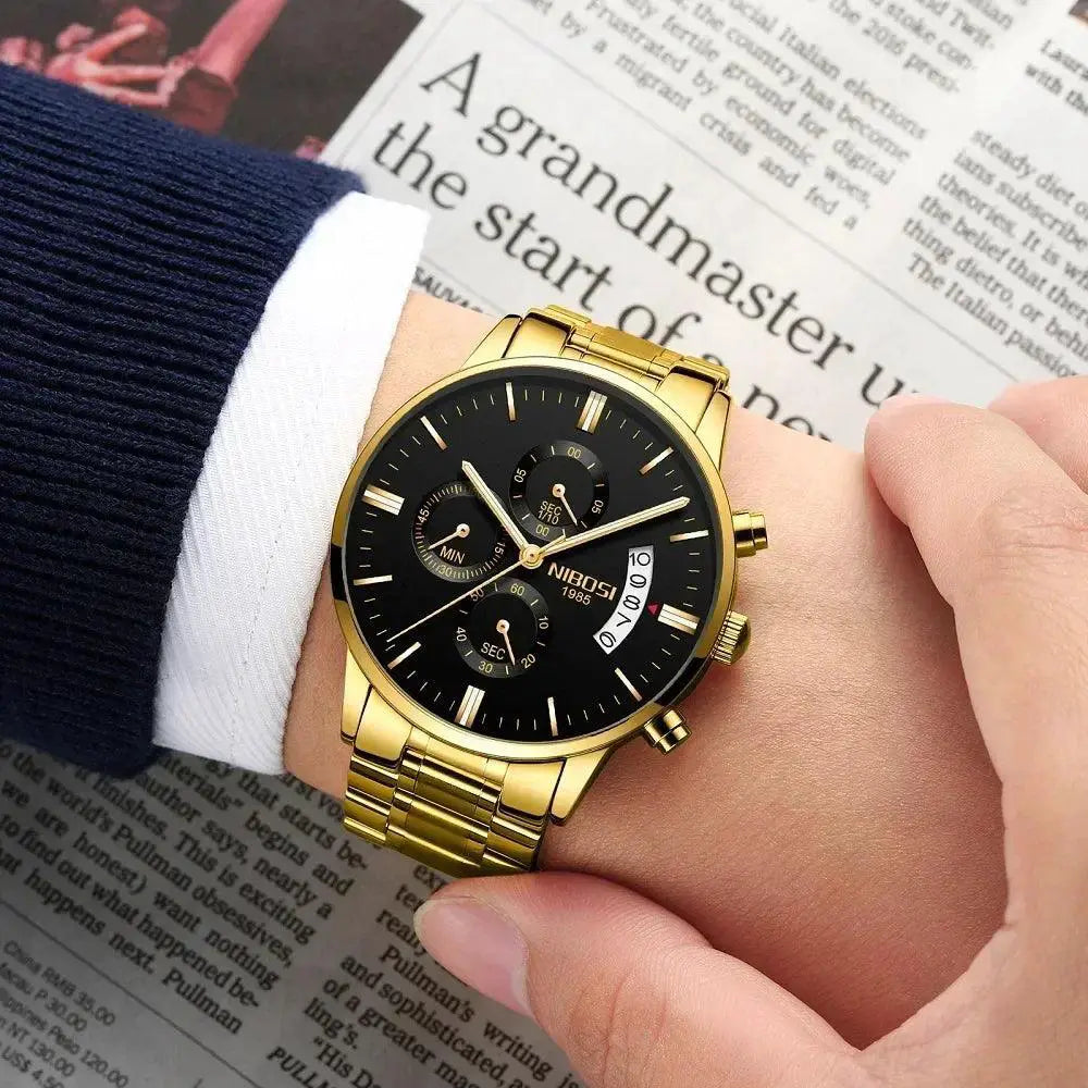 NIBOSI Men's Luxury Waterproof Chronograph Sports Watch Sale