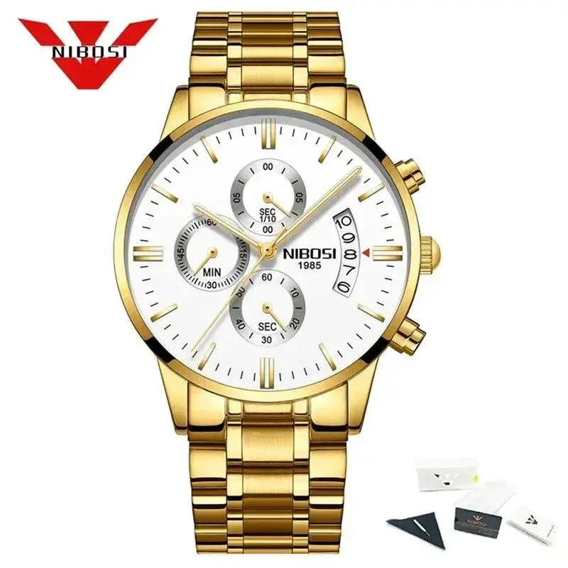 NIBOSI Men's Luxury Waterproof Chronograph Sports Watch Sale