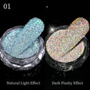 NICOLE DIARY Chrome Glitter Nail Powder Dazzling Reflections
