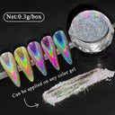 NICOLE DIARY Chrome Glitter Nail Powder Dazzling Reflections