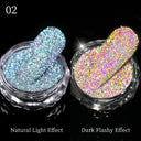 NICOLE DIARY Chrome Glitter Nail Powder Dazzling Reflections