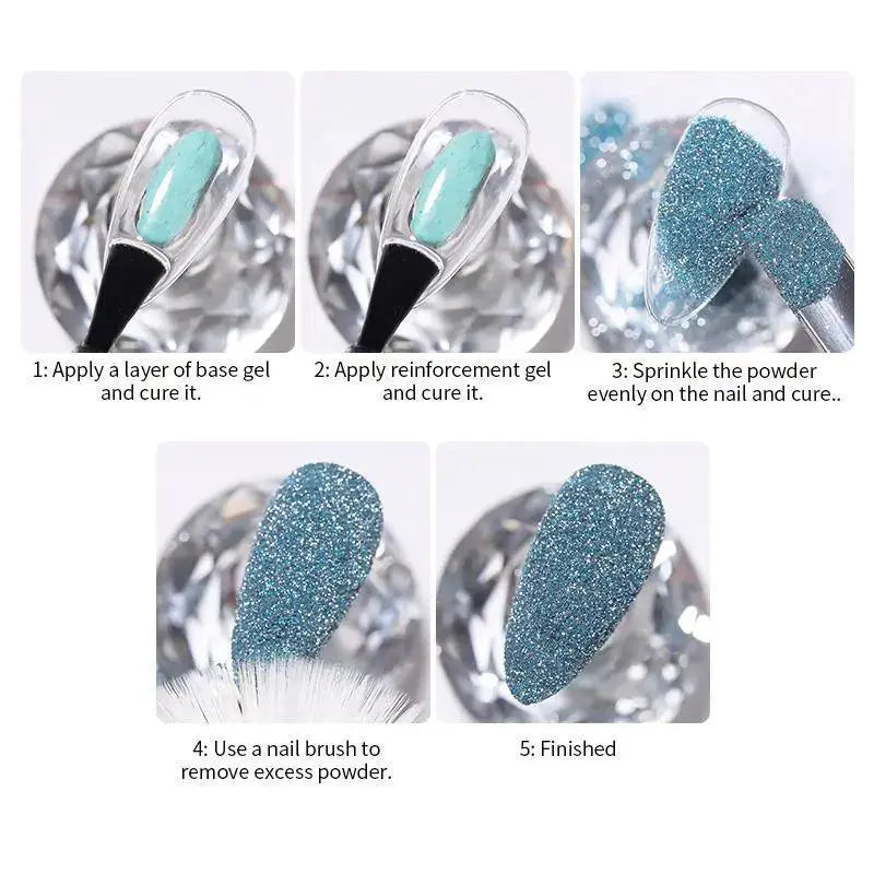 Nicole Diary Chrome Glitter Nail Powder Dazzling Reflections