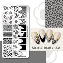 NICOLE DIARY Nail Stamping Plates Set Floral Geometric Designs