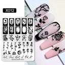 NICOLE DIARY Nail Stamping Plates Set Floral Geometric Designs