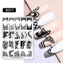 NICOLE DIARY Nail Stamping Plates Set Floral Geometric Designs