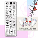 NICOLE DIARY Nail Stamping Plates Set Floral Geometric Designs
