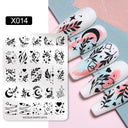 NICOLE DIARY Nail Stamping Plates Set Floral Geometric Designs