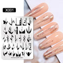 NICOLE DIARY Nail Stamping Plates Set Floral Geometric Designs