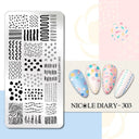 NICOLE DIARY Nail Stamping Plates Set Floral Geometric Designs