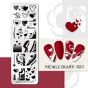 NICOLE DIARY Nail Stamping Plates Set Floral Geometric Designs