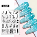 NICOLE DIARY Nail Stamping Plates Set Floral Geometric Designs