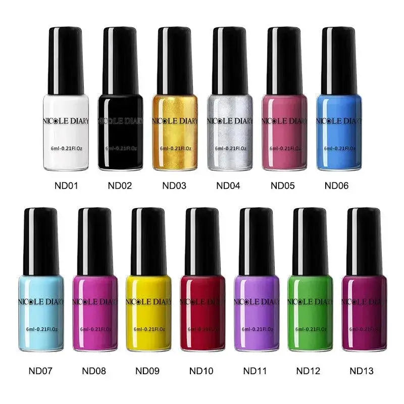 Nicole Diary Stamping Nail Polish Duo Gel Lacquers Art Set