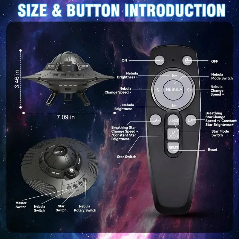 Night Light Galaxy Projector 360 Rotate Planetarium Lamp - OurLum.com