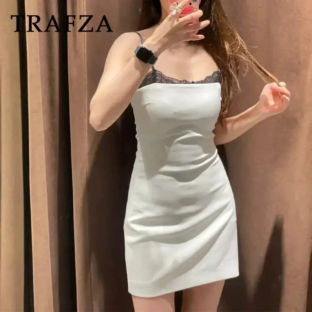 Night Out Chic Lace Patchwork Mini Dress Party Glamour