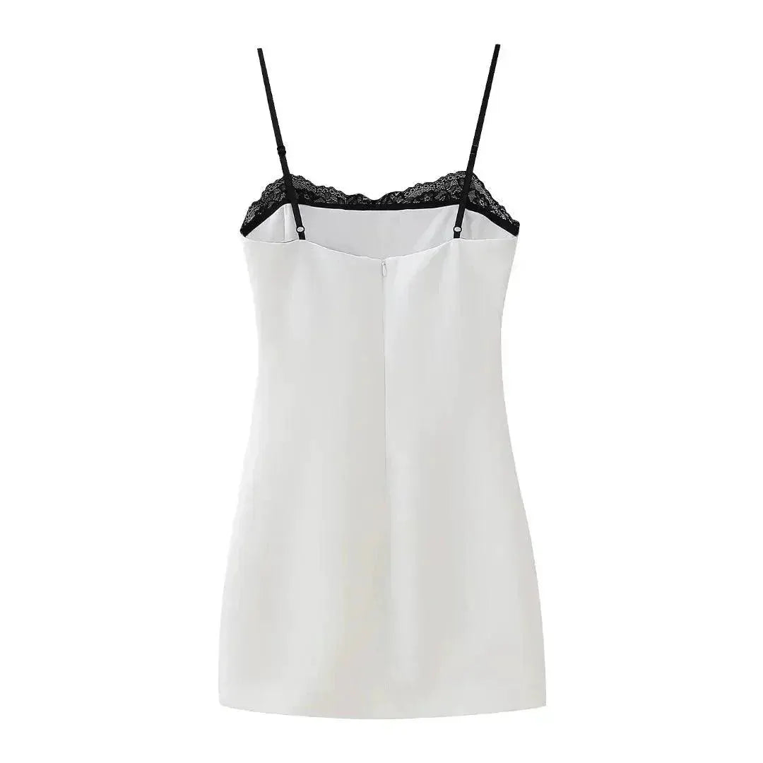 Night Out Chic Lace Patchwork Mini Dress Party Glamour