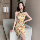 Night Show Sexy Retro Girl Backless Dress Trendy Elegant