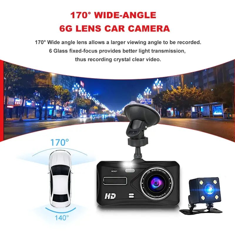 Night Vision Dashcam For Front And Rear
