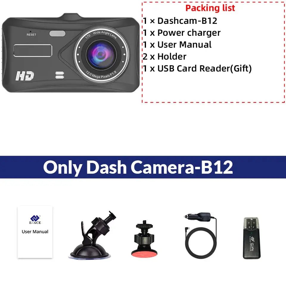 Night Vision Dashcam For Front And Rear