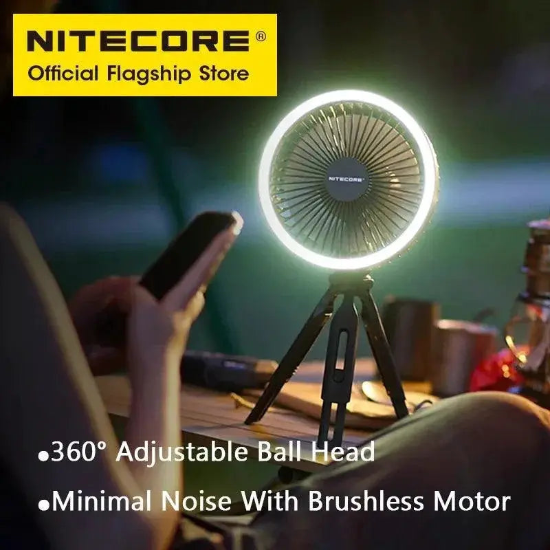 NITECORE NEF10 3 - In - 1 Camping Fan USB - C Power Bank LED Light