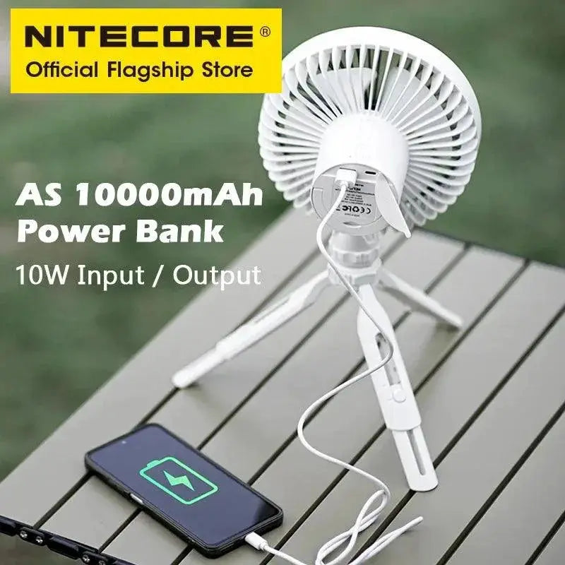 NITECORE NEF10 3 - In - 1 Camping Fan USB - C Power Bank LED Light