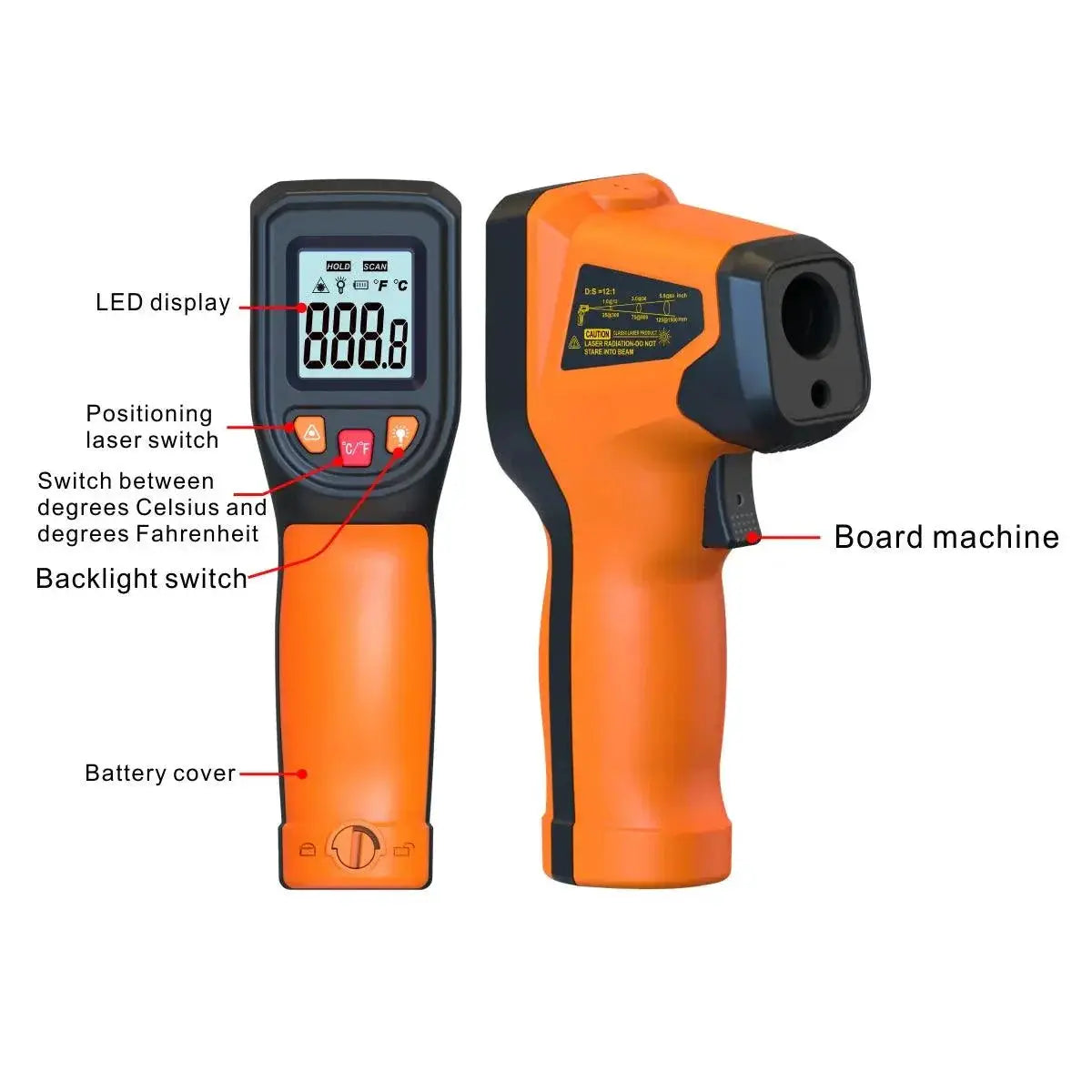 NJTY Infrared Thermometer Precision Heat Tester For Cooking