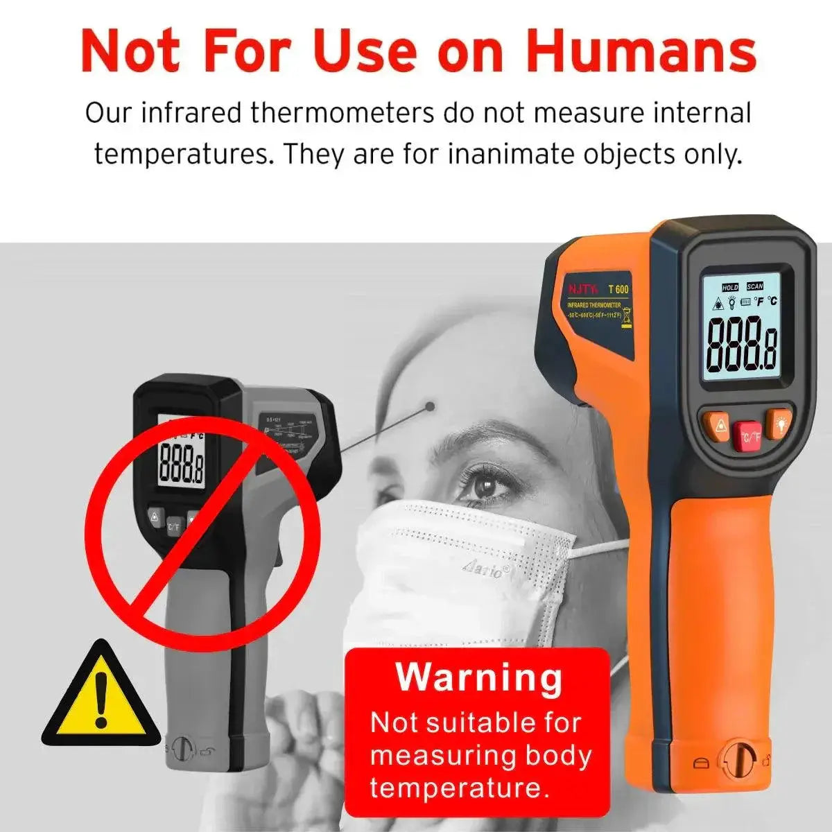 NJTY Infrared Thermometer Precision Heat Tester For Cooking