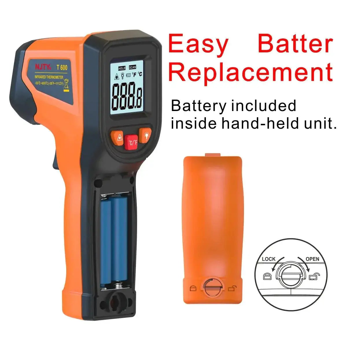 NJTY Infrared Thermometer Precision Heat Tester For Cooking