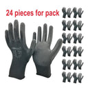 NMSafety Black PU Coated Work Gloves for Industrial Use