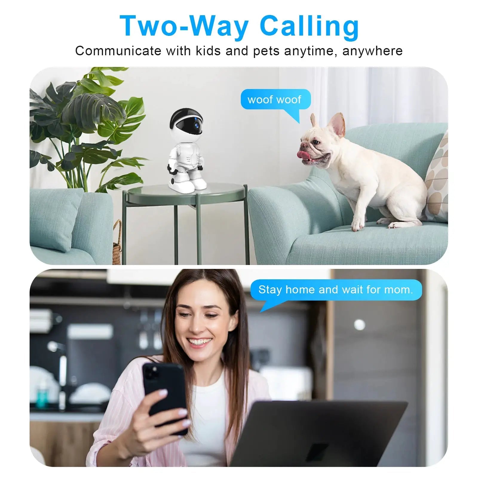 Noahtec Smart Robot Camera WiFi 1080P Night Vision Two Way Audio Auto Tracking