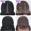 Noble Blonde Wavy Lace Front Wig Stylish Ombre Hairpiece