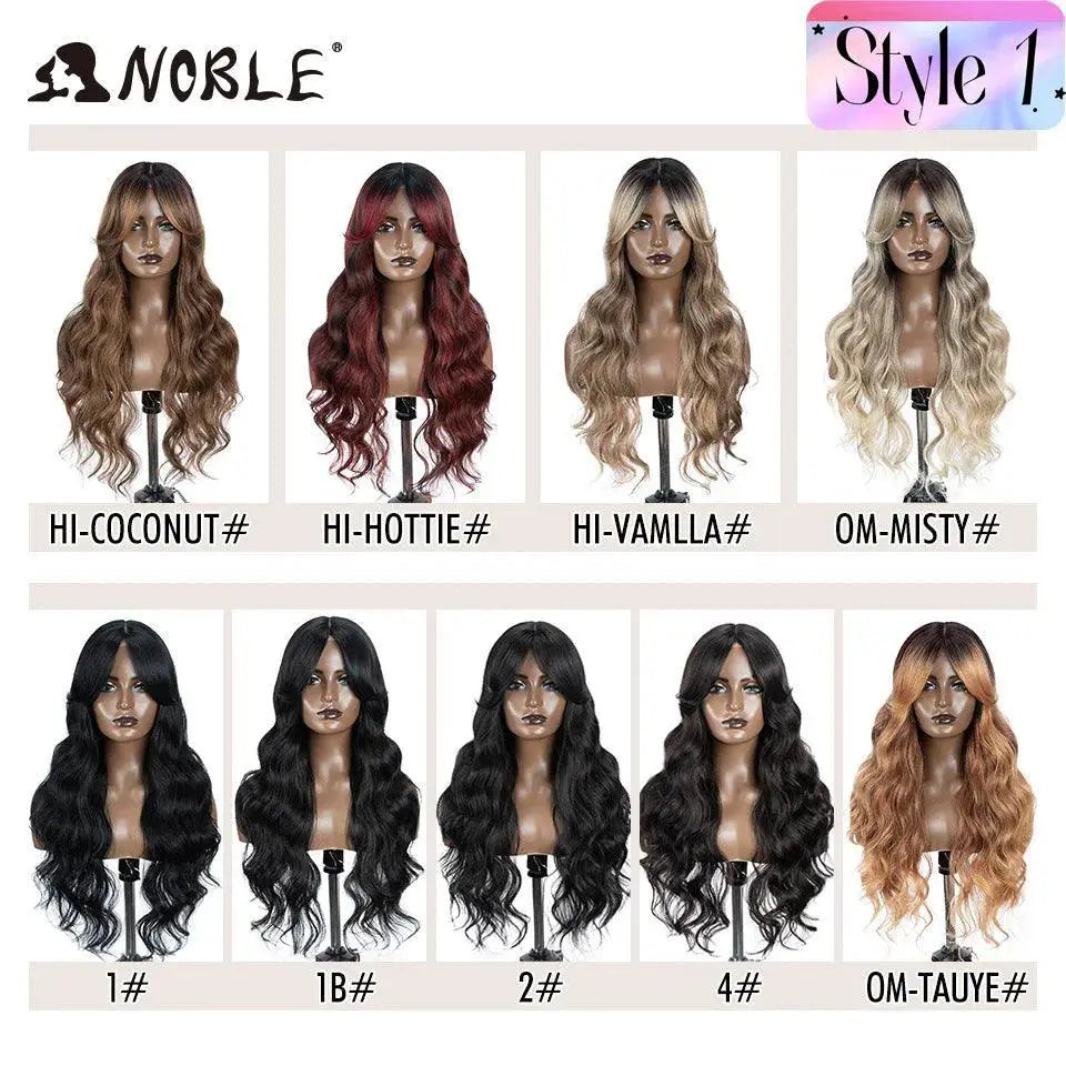 Noble Blonde Wavy Lace Front Wig Ombre Hairpiece Glam