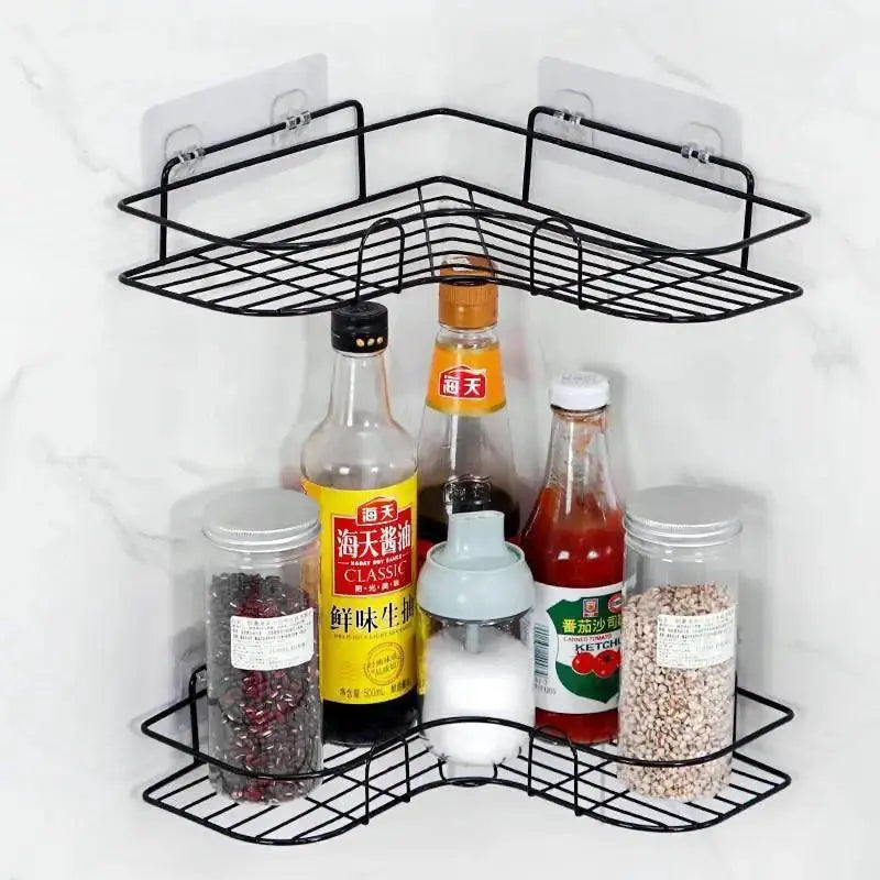 Non Perforated Triangle Bathroom Shelf Easy Install Modern