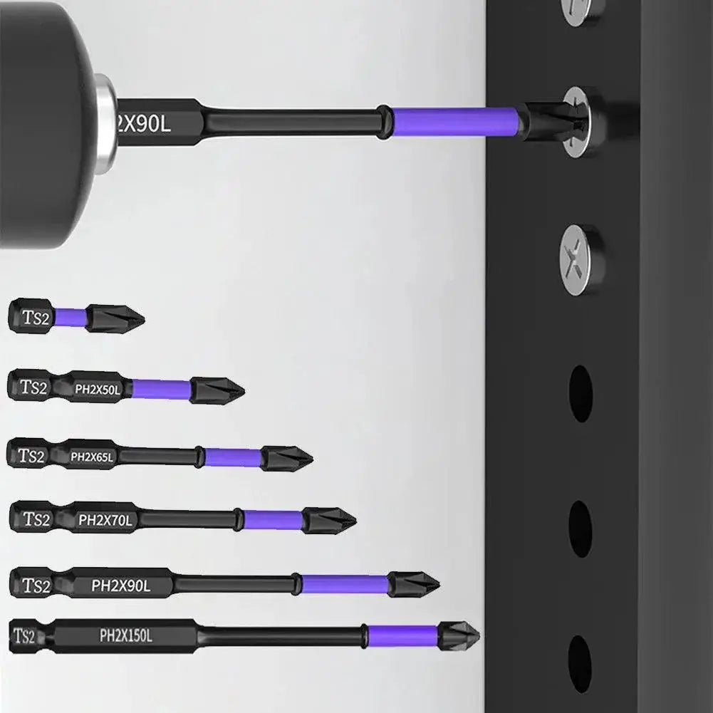 Non Slip PH2 Magnetic Impact Screwdriver Set Durable Design