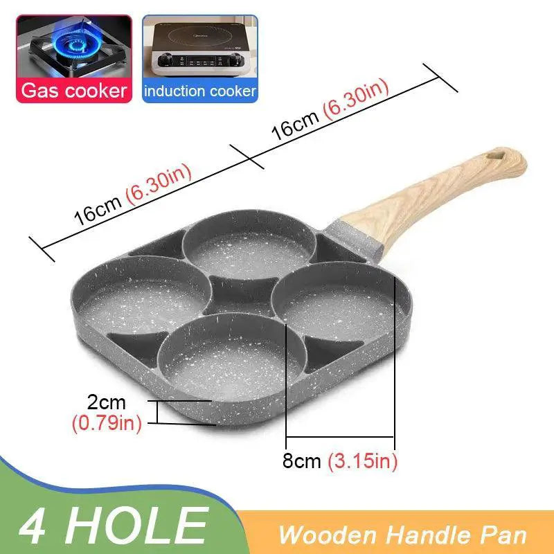 Nonstick Four Hole Omelet And Pancake Frying Pan Cookware